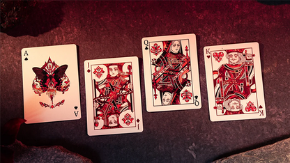Morpho V2 (Carmine / Red) Playing Cards by TCC Fashion