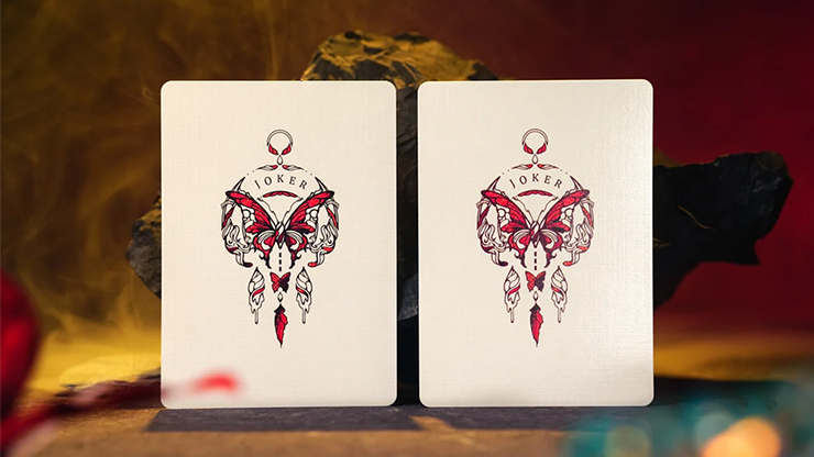 Morpho V2 (Carmine / Red) Playing Cards by TCC Fashion
