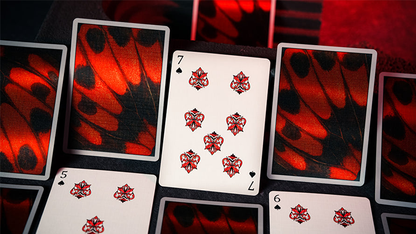 Morpho V2 (Carmine / Red) Playing Cards by TCC Fashion
