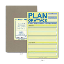 Notebook with 'Plan of Attack' design on a white background