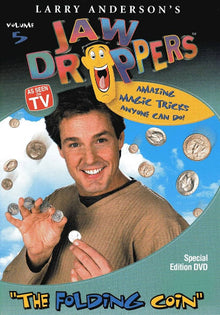 DVD cover of 'Jaw Dropppers' with a magician and coins, featuring Larry Anderson.