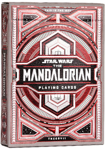 Star Wars The Mandalorian playing cards packaging on a white background