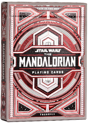 Star Wars The Mandalorian playing cards packaging on a white background