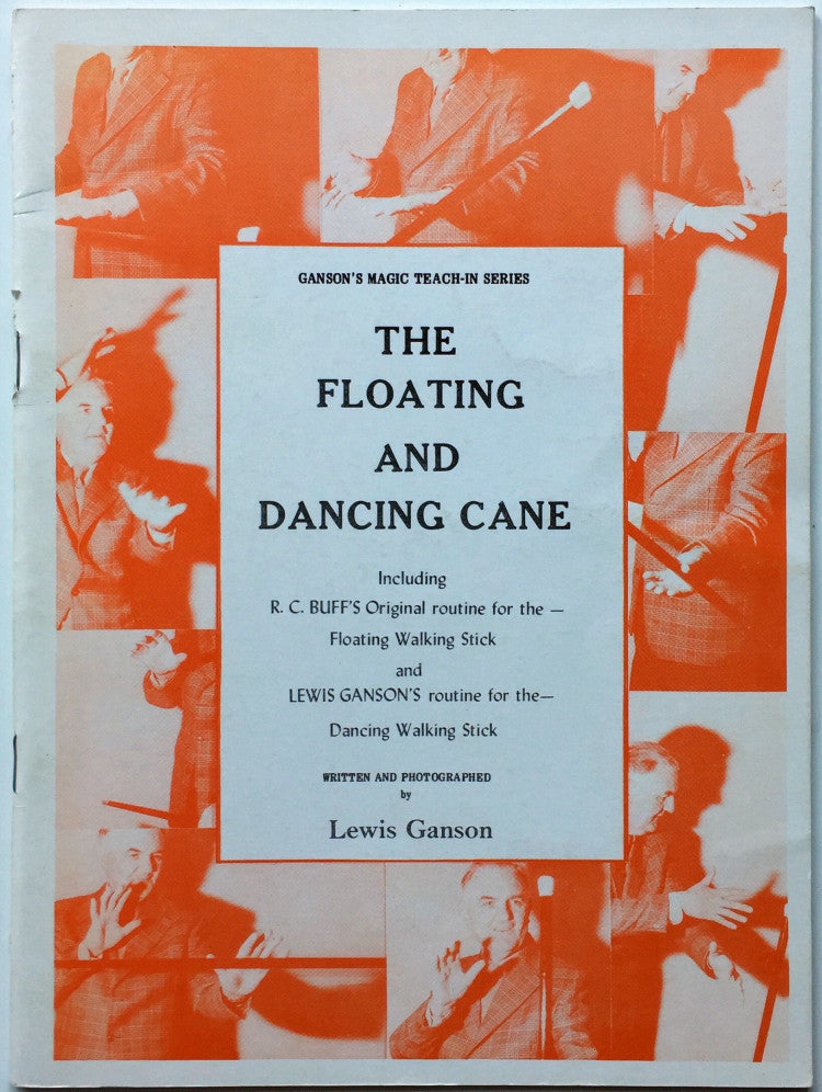 Vintage book cover titled 'The Floating and Dancing Cane' with images of people and text.