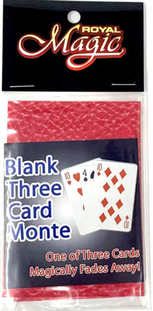 Royal Magic Blank Three Card Monte packaging on a white background