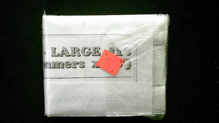 Packaged product with a price tag on a black background