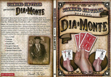 Diamond Jim Tyler's Dia Monte magic card DVD packaging with text and images of cards.