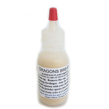 Bottle labeled 'Dragon's Breath' on a white background