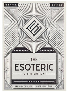 Decorative card with geometric patterns and 'The Esoteric' branding on a white background