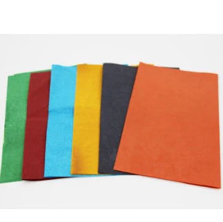 Set of colorful paper sheets on a white background