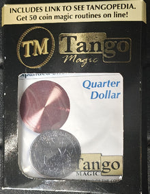 TM Tango Magic packaging with a quarter and dollar coin, featuring their logo and branding.