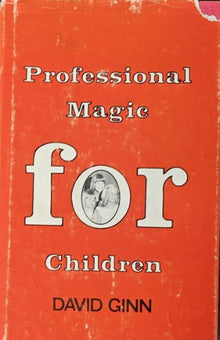 Red book cover with text 'Professional Magic for Children' by David Ginn