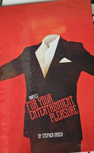 Book cover with a silhouette of a face and text on a red background