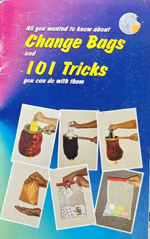 Vintage-style advertisement with text 'Change Bangs and LOL Tricks' and images of people performing actions.