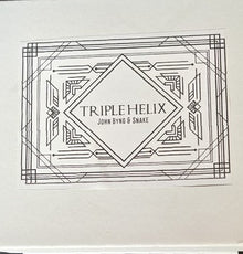 Decorative book cover with geometric design and text on a white background