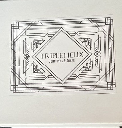 Decorative book cover with geometric design and text on a white background