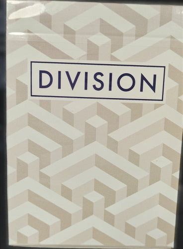 Product packaging with geometric pattern and 'DIVISION' branding