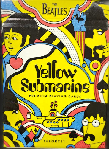 Yellow submarine playing cards with The Beatles design