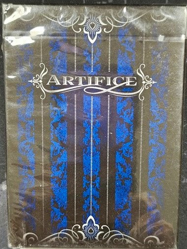 Packaged product with 'Artifice' branding on a blue and gold background