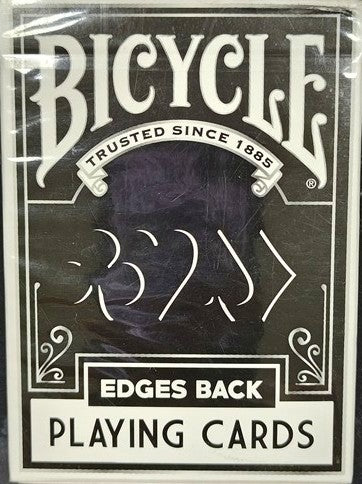 Bicycle playing cards packaging with brand name and product details.