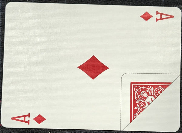 Playing card with red diamond symbol and 'A' on a white background