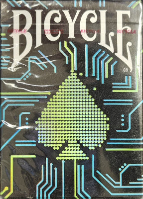 Pack of Bicycle playing cards with digital design and spade symbol
