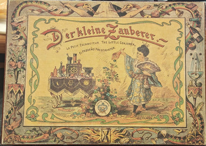 Vintage-style book or notebook with decorative cover on a desk