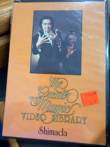 Video library collection with a price tag on the cover