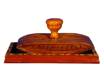 Wooden stamp on a white background