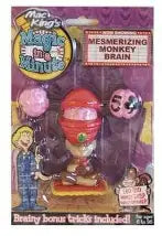 Toy set with a monkey brain and other items on a white background