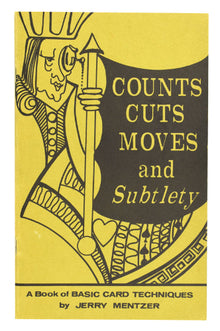 Book cover of 'Counts Cuts Moves and Subtlety' by Jerry Mentzer with a yellow and black design.