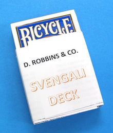 Bicycle Svengali deck of cards on a blue background