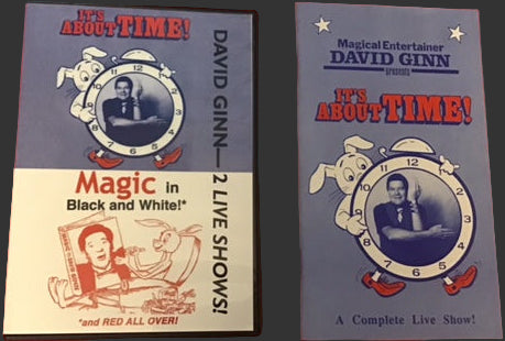 Two books titled 'It's About Time' by David Ginn on a red background