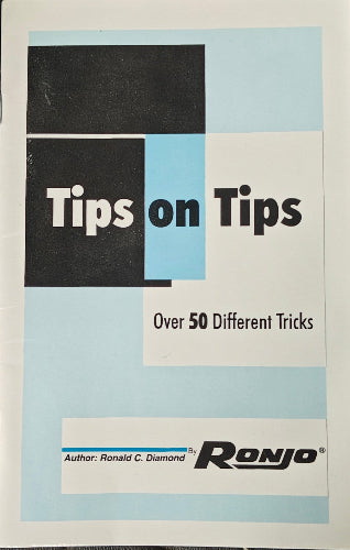 Book cover of 'Tips on Tips' by Ronjo with geometric design elements.