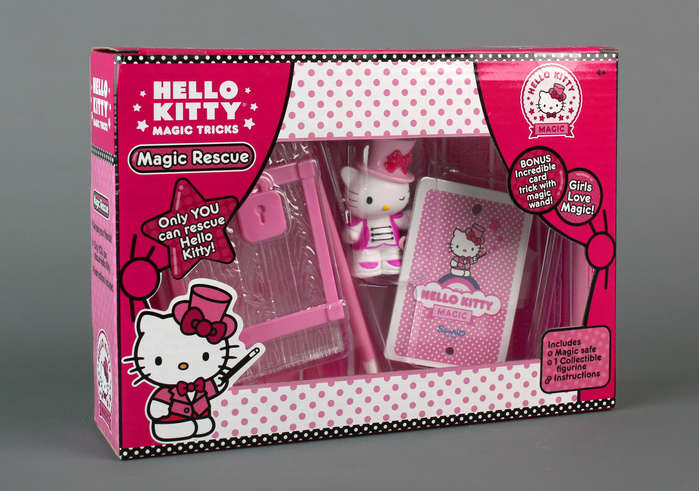 Hello Kitty magic rescue toy set packaging on a gray background
