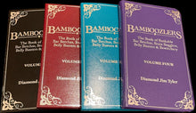 Four books titled 'Bamboozlers' on a wooden surface