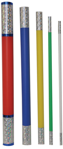 Set of colorful pencils with metallic tips on a white background