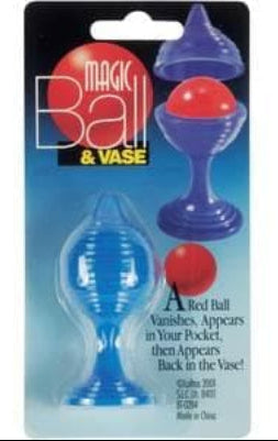 Blue and red Magic Ball and Vase set in packaging