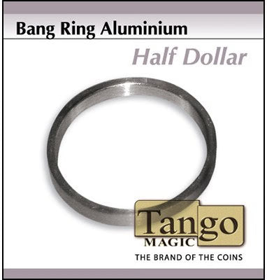 Aluminium ring used in coin magic tricks, branded as Tango Magic.