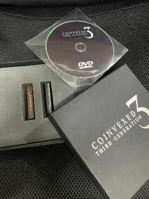 Coinvexed Third Generation DVD and packaging on a textured surface