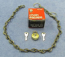 Chain escape set with keys and packaging on a blue background