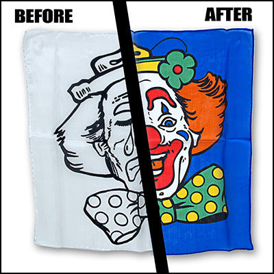 Sad to Happy Clown Silks – Set of 2 by Laflin Magic Products
