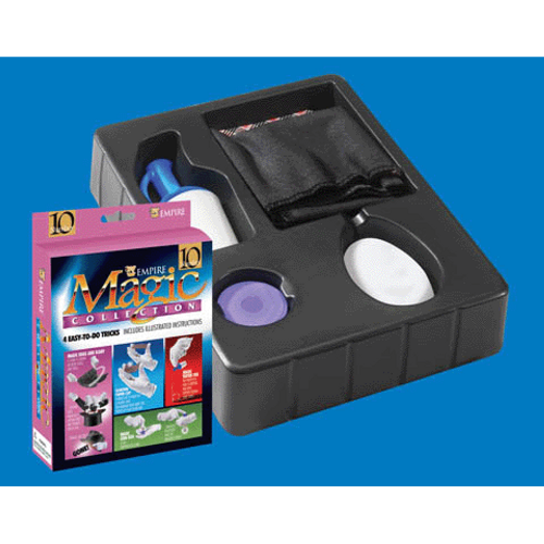 Magic Collection kit with components and packaging on a blue background
