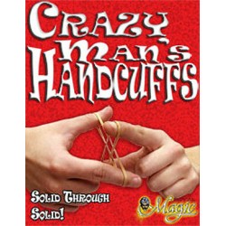 Product packaging for 'Crazy Man's Handcuffs' with a red background and text.