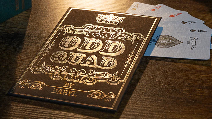 Playing cards with 'Odd Squad' deck on a wooden surface