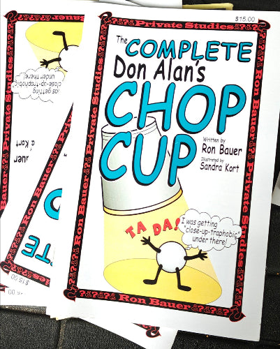 Comic book titled 'The Complete Don Alan's Chop Cup' by Ron Bauer with a cartoon character on a white background.