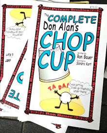 Comic book titled 'The Complete Don Alan's Chop Cup' by Ron Bauer with a cartoon character on a white background.