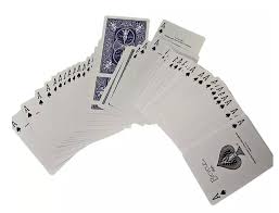 Two decks of playing cards with a white background