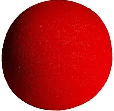 Red ball with a textured surface