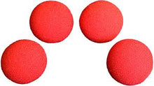 Four red juggling balls on a white background